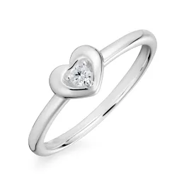 Herz Zirkon Ring aus Silber