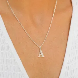 buchstab a Zirkon Anhänger aus Silber - My Letter