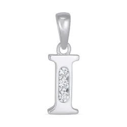 buchstab i Zirkon Anhänger aus Silber - My Letter