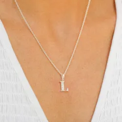 buchstab l Zirkon Anhänger aus Silber - My Letter