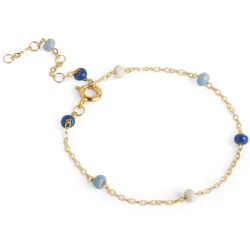 Enamel Lola Bold Marine Armband in vergoldetem Sterlingsilber blauem Emaille