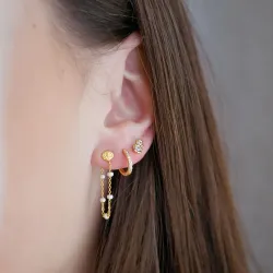 Enamel Lola Daisy Lola Daisy ketten ohrringe in vergoldetem Sterlingsilber weißem Emaille