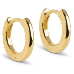 8 mm Enamel Chunky classic Kreole in vergoldetem Sterlingsilber