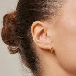 8 mm Enamel Chunky classic Kreole in vergoldetem Sterlingsilber