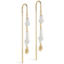 Enamel Sofia ketten ohrringe in vergoldetem Sterlingsilber