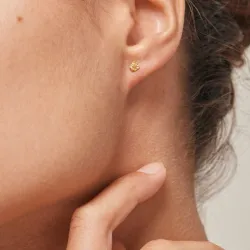 4 mm Enamel Rio Mini Ohrstecker in vergoldetem Sterlingsilber