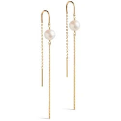 Enamel Aga Pearl Ohrringe in vergoldetem Sterlingsilber