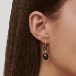 Julie Sandlau Olivia blauem Bergkristall Ohrringe in vergoldetem Sterlingsilber