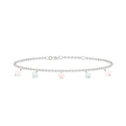 ID Fine Ibiza Armband in Silber altrosa Quarz blauem Aquamarin