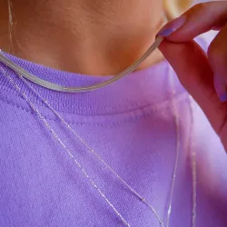 Enamel Caroline Halskette in Silber