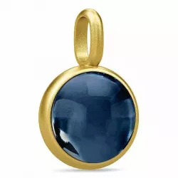 Julie Sandlau dunkelblauem Anhänger in Silber mit 22 Karat Vergoldung blauem Bergkristall