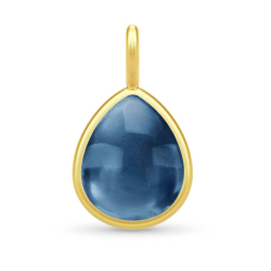 Julie Sandlau Paloma Anhänger in vergoldetem Sterlingsilber blauem Bergkristall