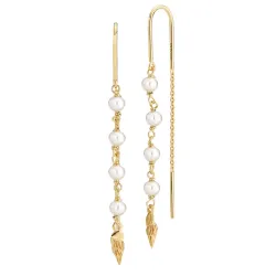 Izabel Camille Morgan Perle ketten ohrringe in vergoldetem Sterlingsilber