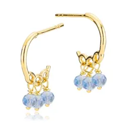 Izabel Camille Majesty Kreole in vergoldetem Sterlingsilber hellblauem Bergkristall