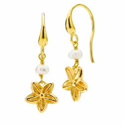 Izabel Camille Rosalina Perle Ohrringe in vergoldetem Sterlingsilber