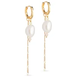 Enamel Adeline Perle ketten ohrringe in vergoldetem Sterlingsilber