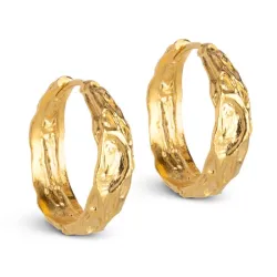 20 mm Enamel Nela Kreole in vergoldetem Sterlingsilber