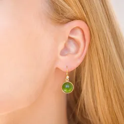 Julie Sandlau Prime grünen Bergkristall Ohrringe in vergoldetem Sterlingsilber