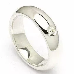 Kollektionsmuster Zirkon Ring aus Silber