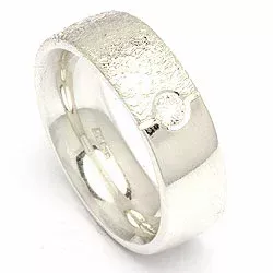 Kollektionsmuster Zirkon Ring aus Silber