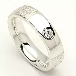 Kollektionsmuster Zirkon Ring aus Silber