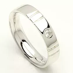 Kollektionsmuster Zirkon Ring aus Silber