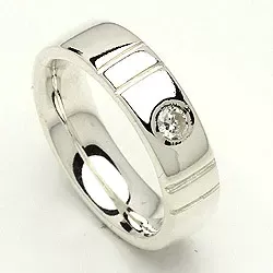 Kollektionsmuster Zirkon Ring aus Silber