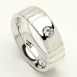 Kollektionsmuster Zirkon Ring aus Silber