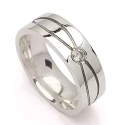 Kollektionsmuster Zirkon Ring aus Silber