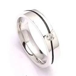Kollektionsmuster Zirkon Ring aus Silber