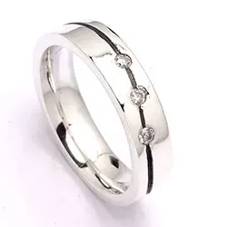 Kollektionsmuster Zirkon Ring aus Silber