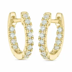 Kollektionsmuster Diamant Kreole in 14 Karat Gold mit Diamant 