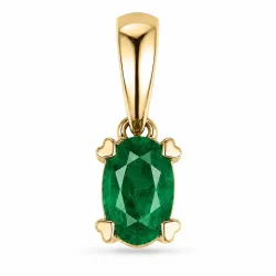 Kollektionsmuster Smaragd Anhänger in 14 karat Gold 0,26 ct