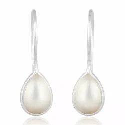 Kollektionsmuster Tropfen Perle Ohrringe in Silber