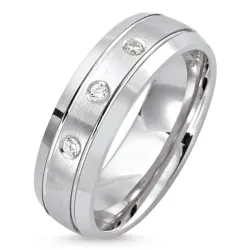 Kollektionsmuster Ring aus rhodiniertem Silber