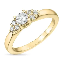 Kollektionsmuster Zirkon Ring aus 9 Karat Gold