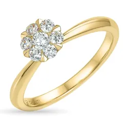 Kollektionsmuster Zirkon Goldring aus 9 Karat Gold