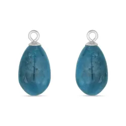 Kollektionsmuster blauem Apatit Anhänger für Ohrringe in Silber