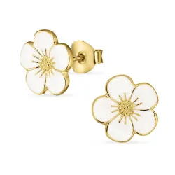 Kollektionsmuster Butterblume Ohrstecker in vergoldetem Sterlingsilber