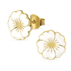 Kollektionsmuster Primel Ohrstecker in vergoldetem Silber