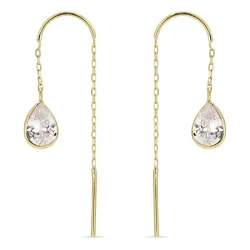 Kollektionsmuster lange ketten ohrringe in 8 Karat Gold - Gold Collection