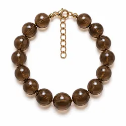 Kollektionsmuster Rauchquarz Armband aus vergoldetem Stahl - AURA
