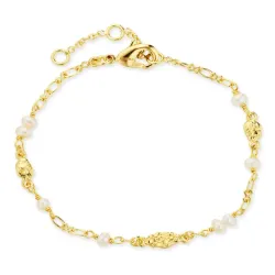 Kollektionsmuster Perle Armband aus vergoldetes Messing - Eliné