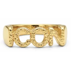 Kollektionsmuster icon Ring aus vergoldetes Messing - My Letter