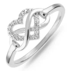 Kollektionsmuster Herzen Zirkon Ring aus Silber