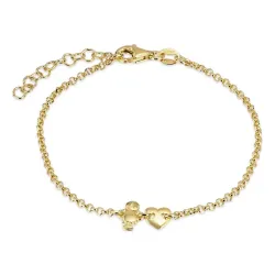 Kollektionsmuster familie Armband aus vergoldetem Sterlingsilber und Herz - Tochter aus vergoldetem Sterlingsilber
