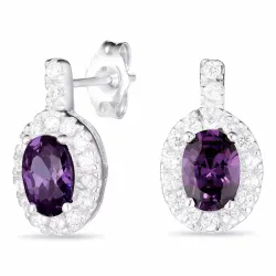 Kollektionsmuster violettem Ohrringe in Silber