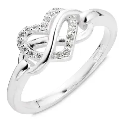 Kollektionsmuster infinity Zirkon Ring aus Silber