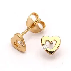 Kollektionsmuster Herz Ohrringe in vergoldetem Sterlingsilber