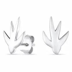 Kollektionsmuster Vögel Ohrstecker in rhodiniertem Silber